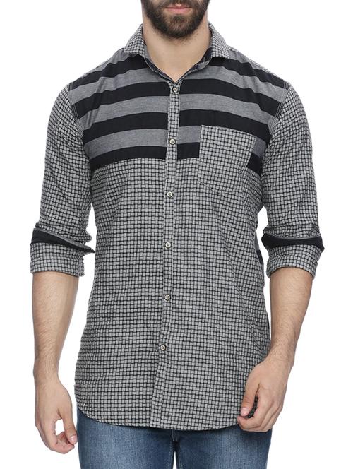 mens checks casual shirt - 13696505 - Very Small Image - 1