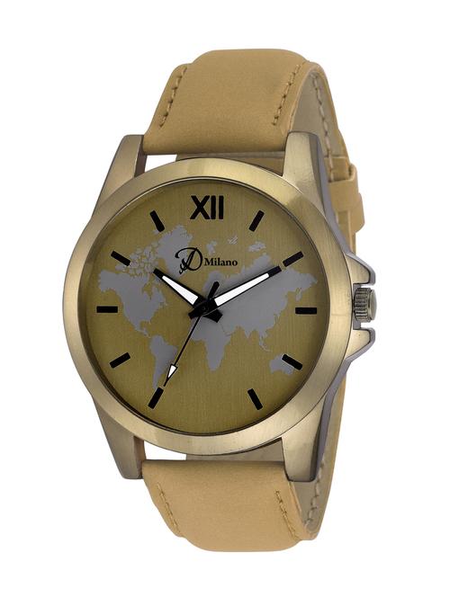 D'Milano Men Eligent Black World Analog Watch - 13700878 - Very Small Image - 1