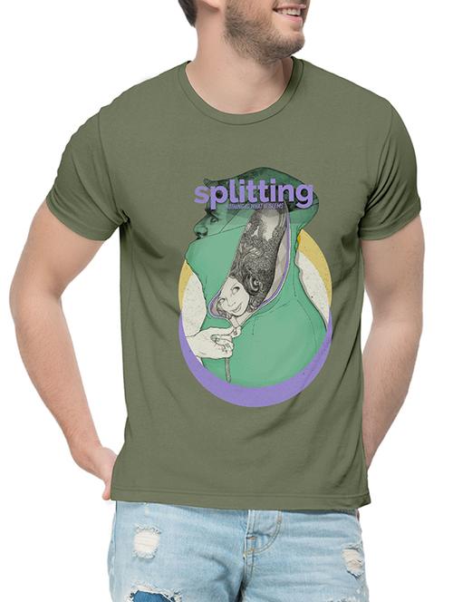 green cotton t-shirt - 13705841 - Very Small Image - 1