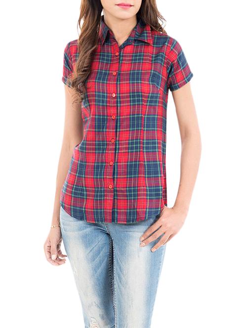 red rayon regular shirt - 13709931 - Very Small Image - 1