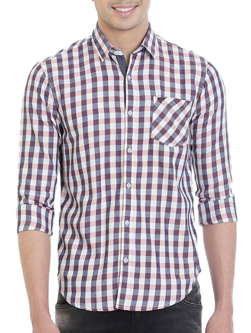 purple cotton casual shirt - 13710451 - Very Small Image - 1