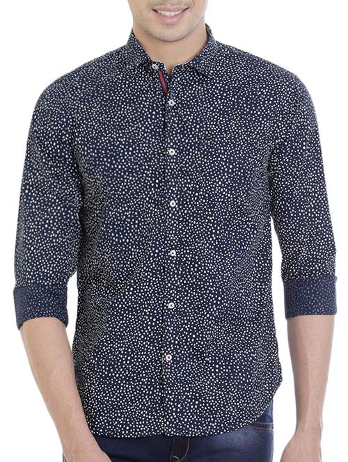 blue cotton casual shirt - 13710686 - Very Small Image - 1