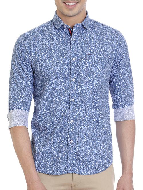 blue cotton casual shirt - 13710688 - Very Small Image - 1