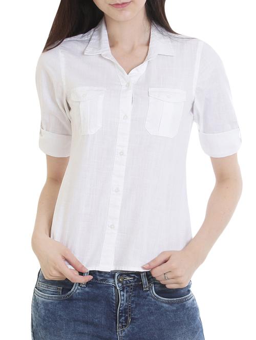 white cotton regular shirt - 13710833 - Very Small Image - 1