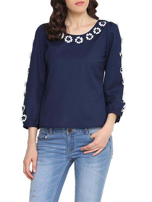 floral applique solid top  - 13713274 - Very Small Image - 1