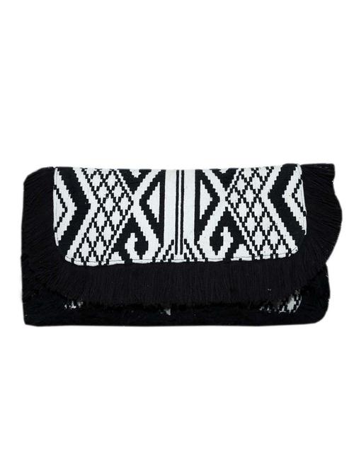 Black cotton regular clutch - 13713546 - Very Small Image - 1