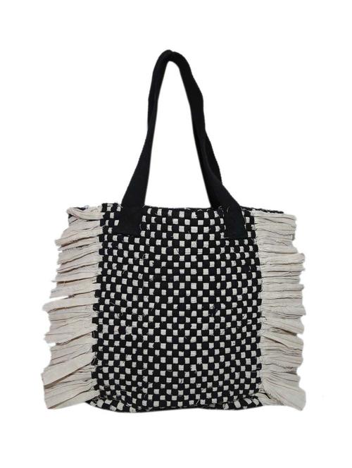 Black cotton regular tote - 13713558 - Very Small Image - 1