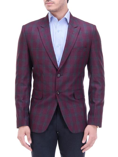 purple  cotton blend casual blazer - 13714297 - Very Small Image - 1