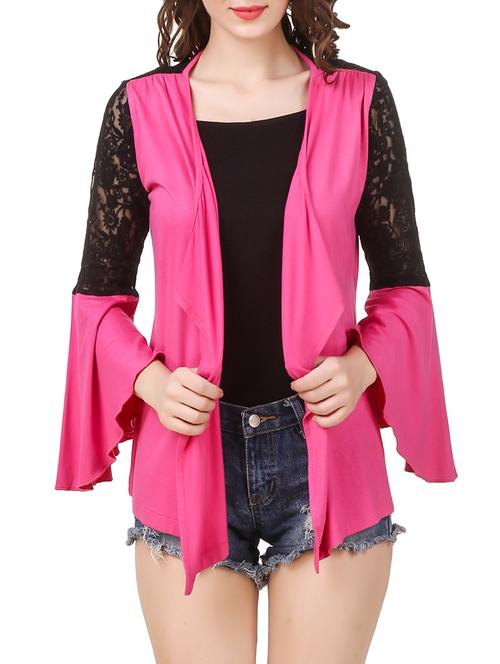 pink viscose shrug - 13714538 - Very Small Image - 1