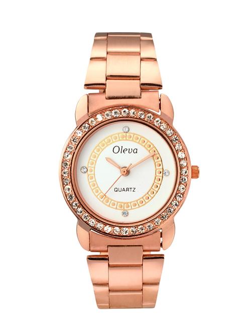 oleva stainless steel strap analog watch - 13715986 - Very Small Image - 1