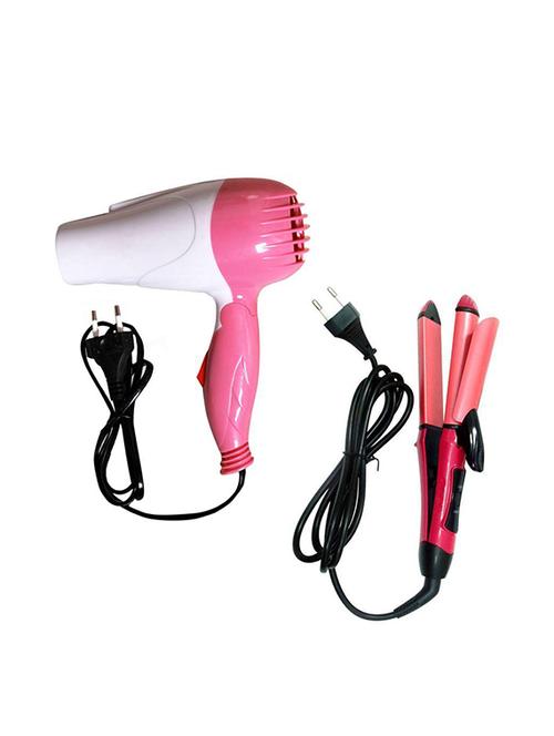 combo of nova hair dryer  and 2 in 1 hair curler and straightner - 13716357 - Very Small Image - 1