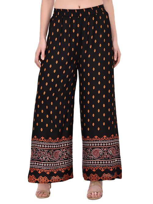 black printed viscose palazzo - 13717166 - Very Small Image - 1