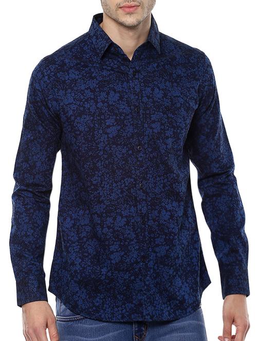 blue cotton casual shirt - 13718595 - Very Small Image - 1