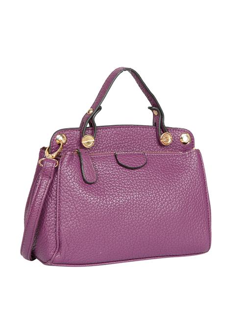 purple leatherette regular handbag - 13720186 - Very Small Image - 1