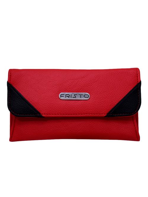red leatherette regular clutch - 13721958 - Very Small Image - 1