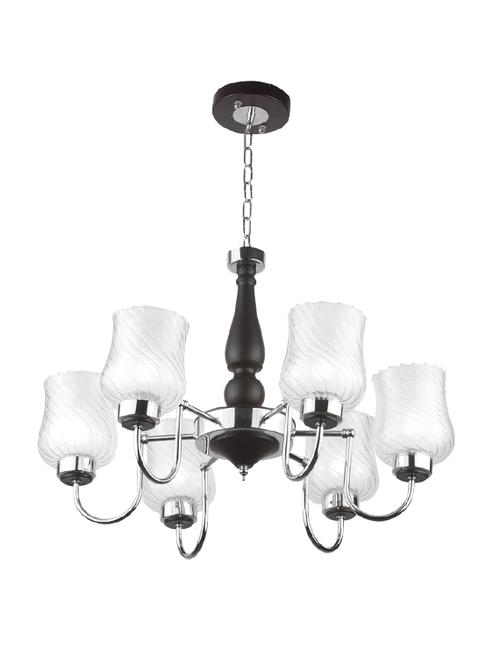 learc designer lighting contemporary glass metal wood chandelier - 13723518 - Very Small Image - 1