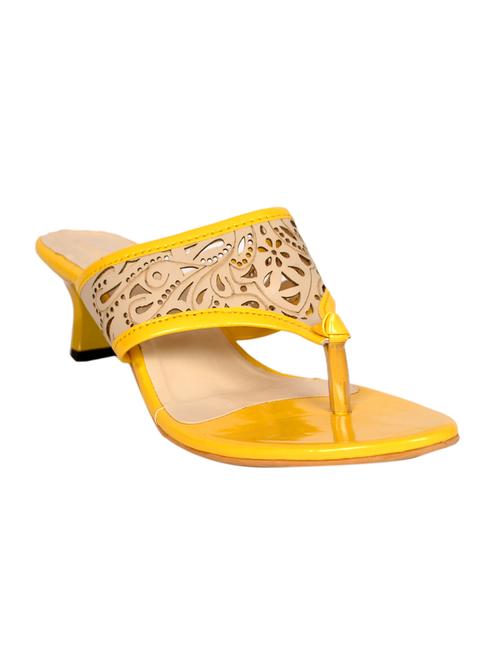 yellow open thong  sandal - 13724684 - Very Small Image - 1