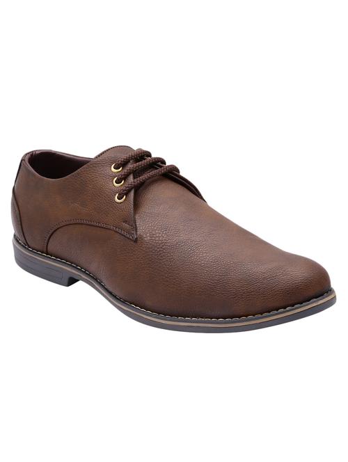 brown leather lace-up derbys - 13725345 - Very Small Image - 1