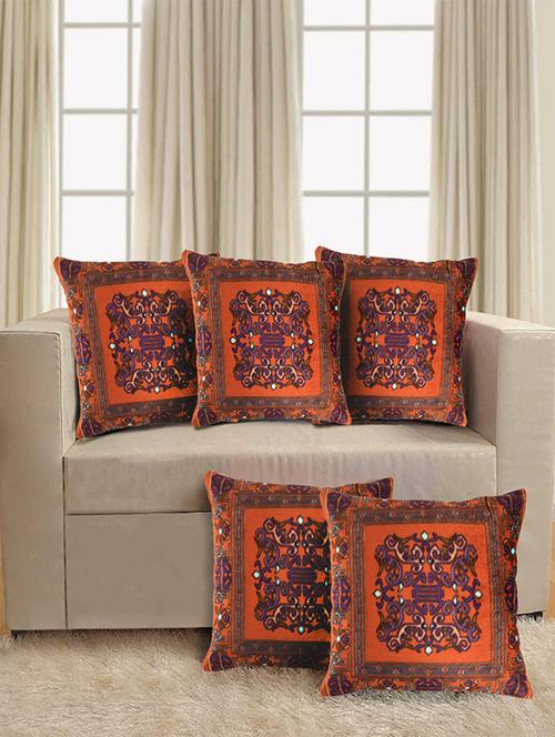 multicolor jute cushion cover set of 5 - 13727204 - Very Small Image - 1