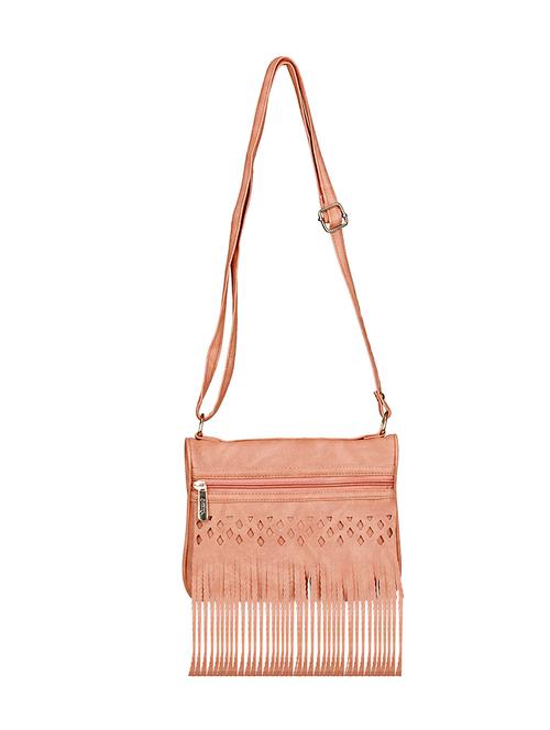 pink leatherette regular sling bag - 13727751 - Very Small Image - 1
