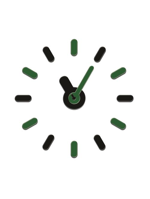 on-time concept green wall clock (wall stickable) - 13727980 - Very Small Image - 1