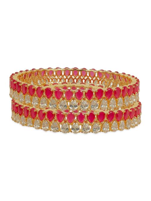 red gold tone stone bangles - 13729966 - Very Small Image - 1