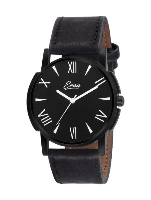 eraa men roman black analog wrist watch - 13730975 - Very Small Image - 1