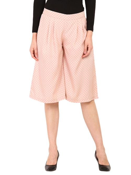 pink polka dot printed culottes - 13732974 - Very Small Image - 1