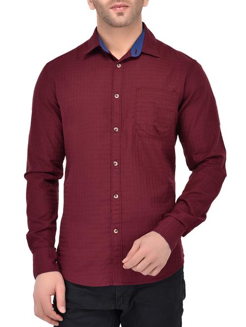red cotton casual shirt - 13733538 - Very Small Image - 1