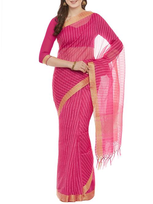 pink kota saree with blouse - 13733755 - Very Small Image - 1