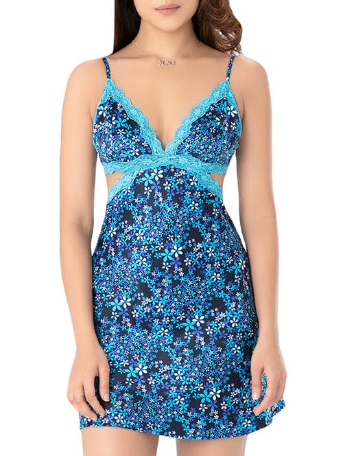 blue printed nighty - 13735765 - Very Small Image - 1