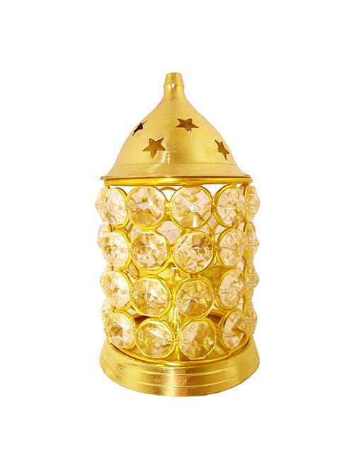 decorate india brass crystal akhand diya - 13736917 - Very Small Image - 1