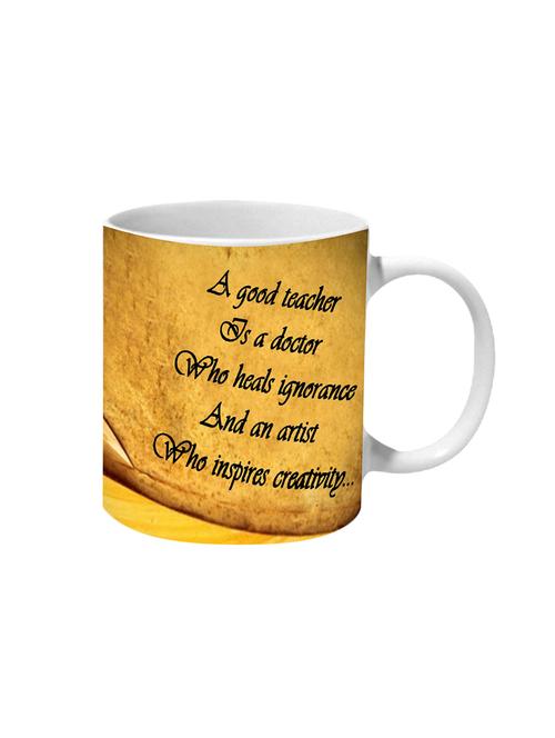 mooch wale a good teacher is  a doctor ceramic mug - 13737884 - Very Small Image - 1