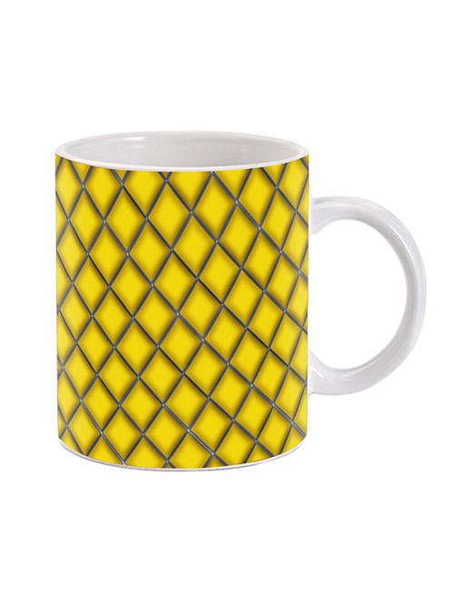 mooch wale yellow diamond pattern ceramic mug - 13738145 - Very Small Image - 1