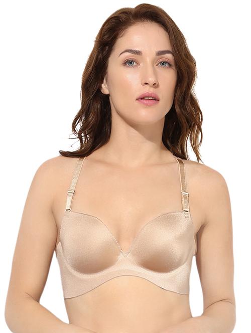 beige nylon push up bra - 13739283 - Very Small Image - 1