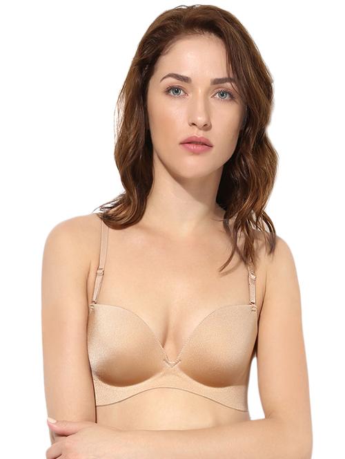 beige nylon push up bra - 13739286 - Very Small Image - 1