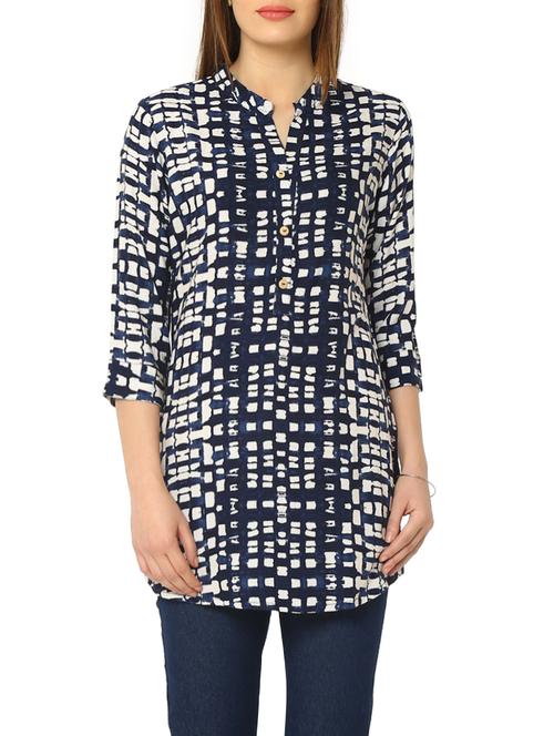 multi colored rayon regular tunic - 13739701 - Very Small Image - 1