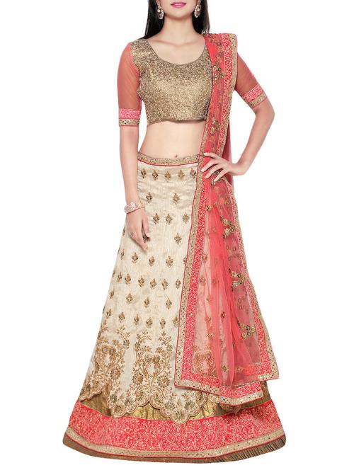 designer aasvaa beige a-line lehenga - 13739735 - Very Small Image - 1