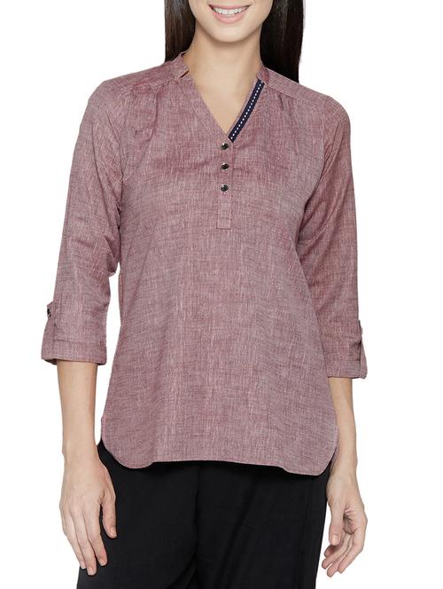 pink cotton regular top - 13739788 - Very Small Image - 1