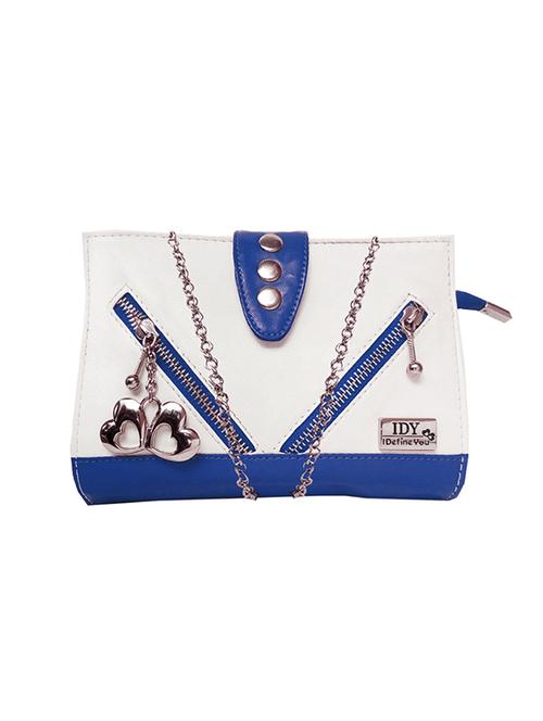 white leatherette regular sling bag - 13740466 - Very Small Image - 1