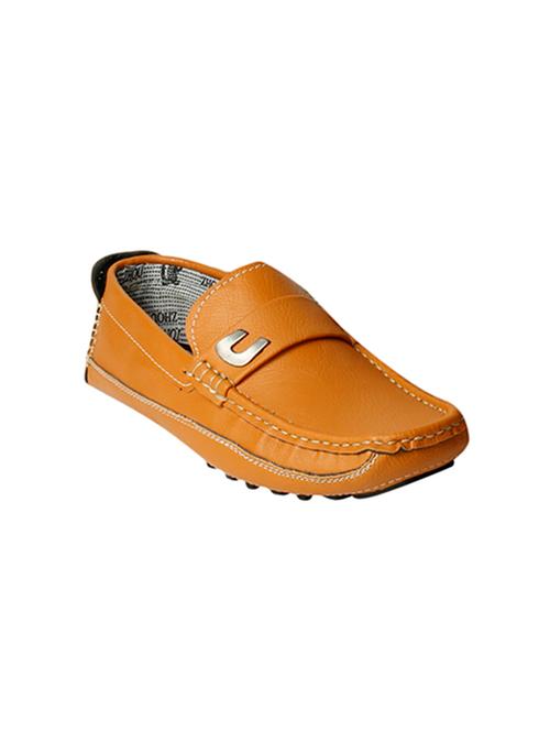 tan leatherette slip on loafer - 13740745 - Very Small Image - 1