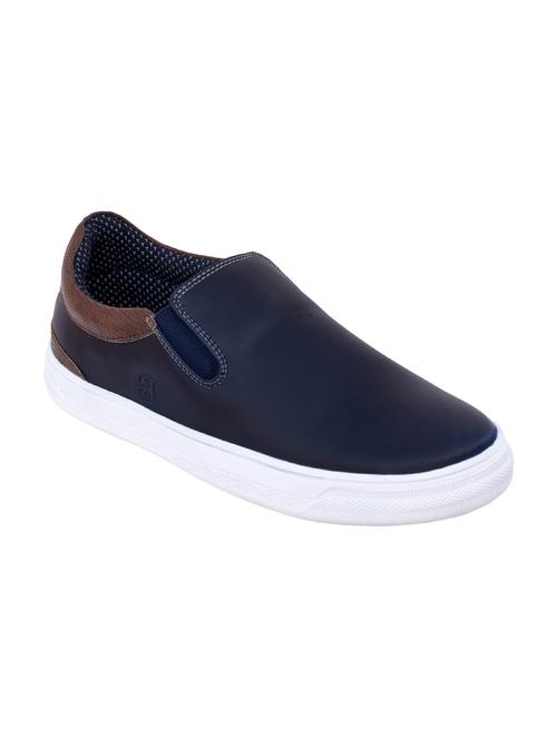 navy synthetic loafers - 13742300 - Very Small Image - 1