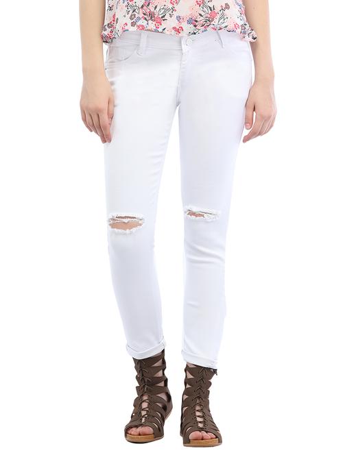 white knee slit denim jean - 13744425 - Very Small Image - 1