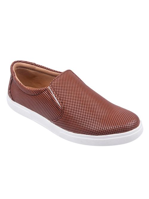 brown leatherette casual slipon - 13745891 - Very Small Image - 1