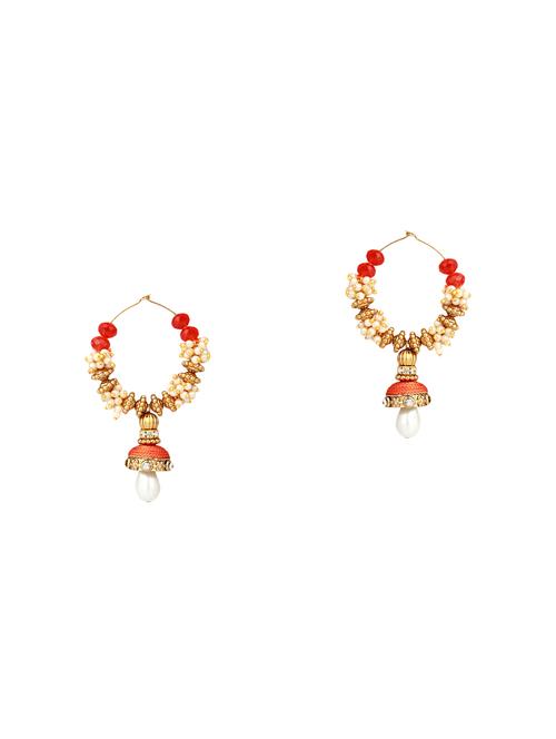 orange copper hoop earrings - 13746025 - Very Small Image - 1