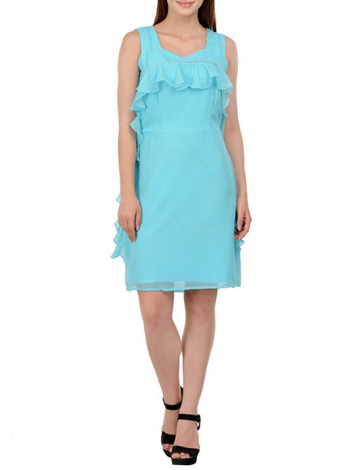 women's ruffle solid dress - 13746593 - Very Small Image - 1