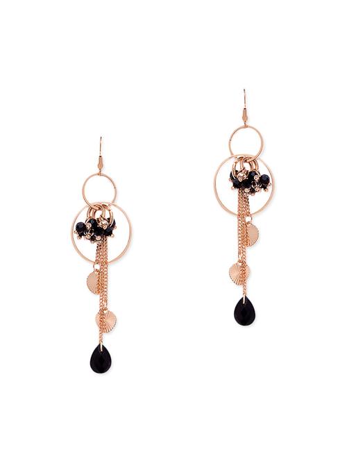 rose gold tone drop earrings - 13746671 - Very Small Image - 1