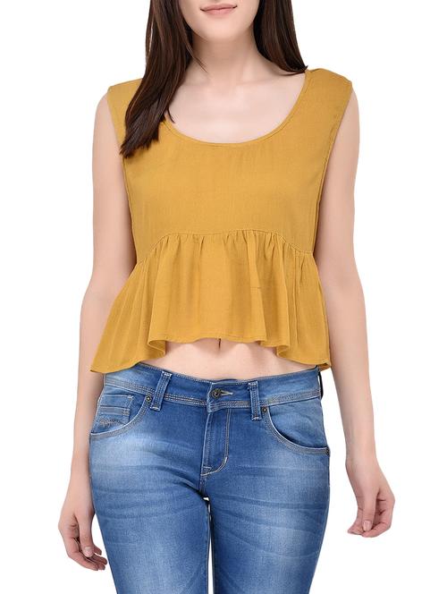 women's peplum round neck top - 13747490 - Very Small Image - 1