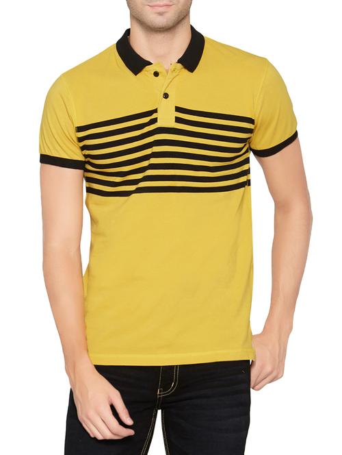 yellow cotton striped t-shirt - 13747807 - Very Small Image - 1