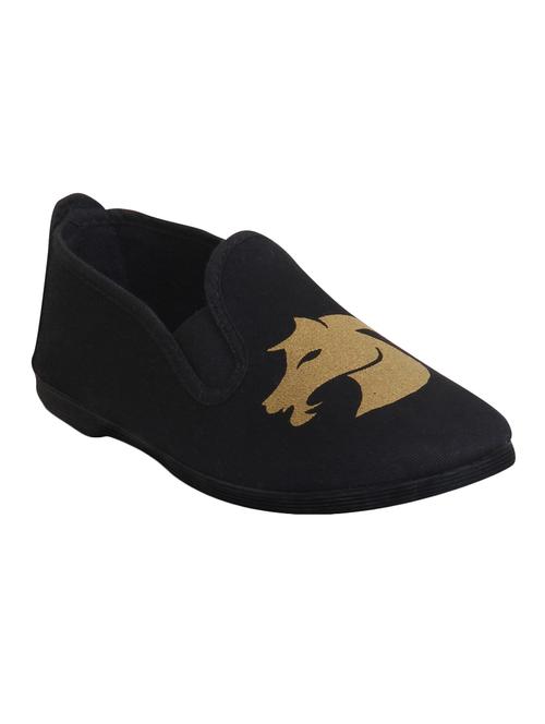 Black Canvas Slip On Loafers - 13748310 - Very Small Image - 1